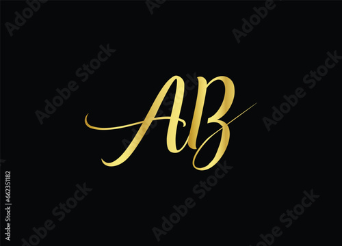 AB letter logo design and monogram logo