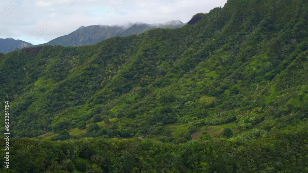Beautiful Hawaiian Hills And Forest From The Sky Beautiful Hawaiian Hills And Forest From The Sky