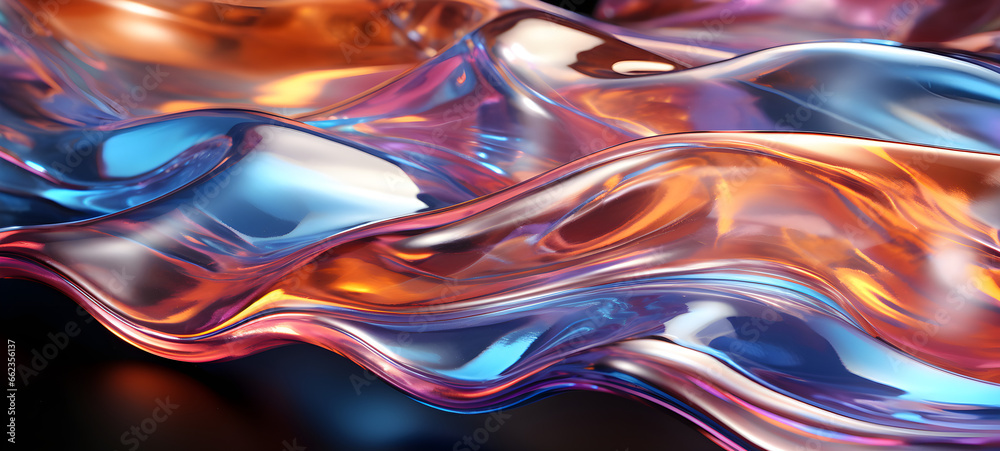 Ai rainbow neon geometric abstract background overlap layer on bright space with waves decoration. Minimalist modern graphic design element cutout style concept for banner, flyer, or brochure cover Ai rainbow neon geometric abstract background overlap layer on bright space with waves decoration. Minimalist modern graphic design element cutout style concept for banner, flyer, or brochure cover