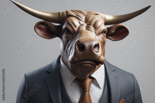 illustration of bull with big bull head illustration of bull with big bull head business man with bullnose photo