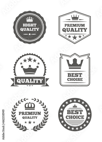 Best quality high premium value superior brands individual labels with royal crown emblems collection