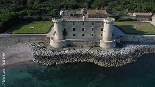 aerial view with panoramic view of the Odescalchi castle of Ladispoli