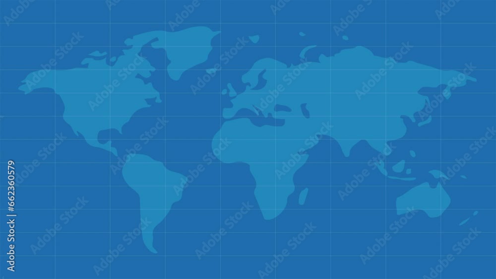 white plane flying on the blue world's map.4K motion animation. white plane flying on the blue world's map.4K motion animation.