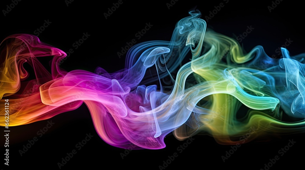 Fototapeta premium Dramatic colorful smoke background or wallpaper concept