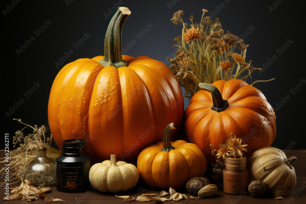 Halloween pumpkins. Generative Ai. Halloween pumpkins. Generative Ai.