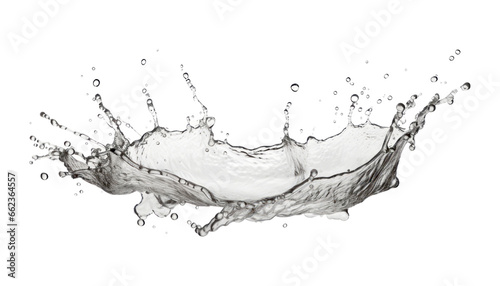 splash of water isolated on transparent background cutout