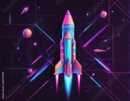 futuristic science and technology background futuristic science and technology background space rocket with planets and stars. 