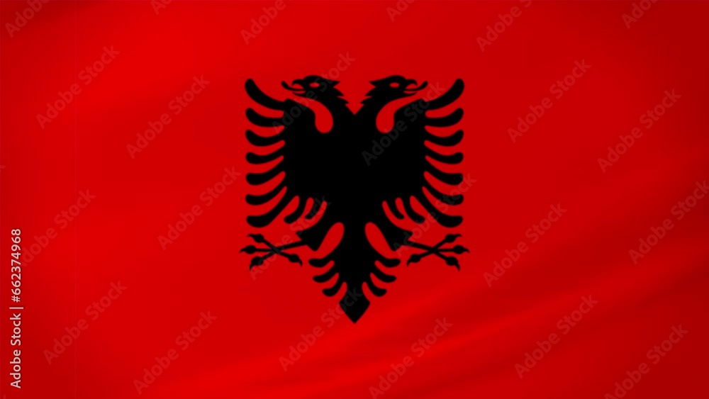 Albania Waving Flag Realistic Animation Video Albania Waving Flag Realistic Animation Video