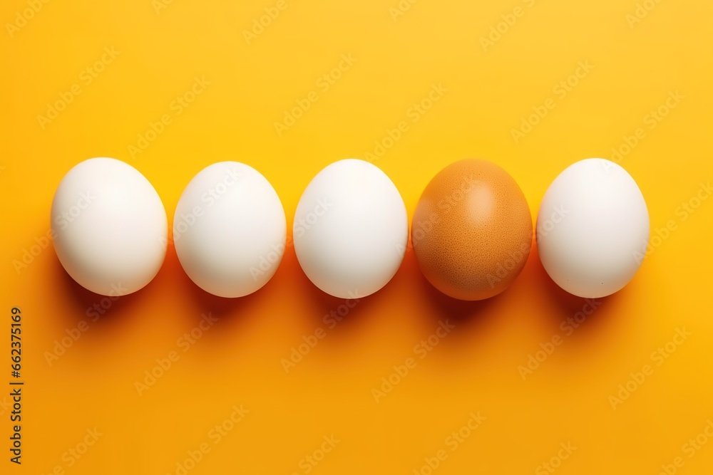 some fresh eggs on orange background. some fresh eggs on orange background.