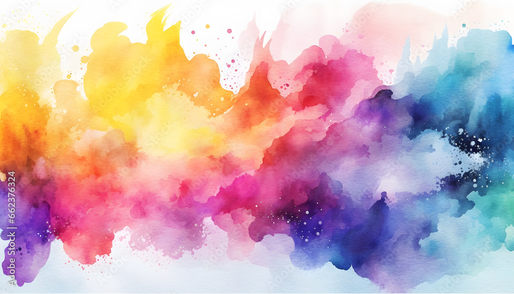 Abstract watercolor background - modern painting - explosion of watercolor paints