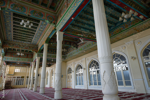 Namangan, Uzbekistan - October 15, 2023: Views of the Xoja Amin Jome Mosque in Namangan, Uzbekistan. photo