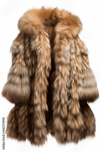 Fur coat on a white background photo