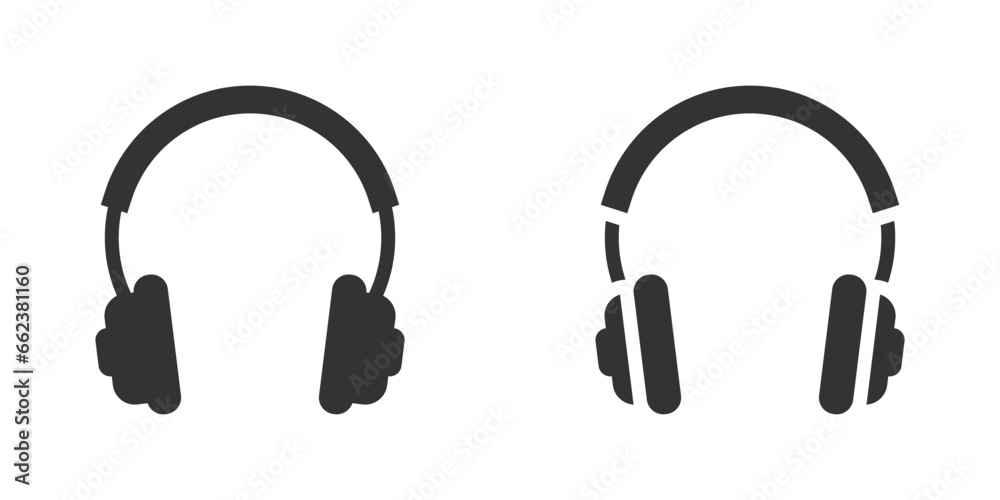 Headphones icon isolated on a white background. Vector illustration Headphones icon isolated on a white background. Vector illustration
