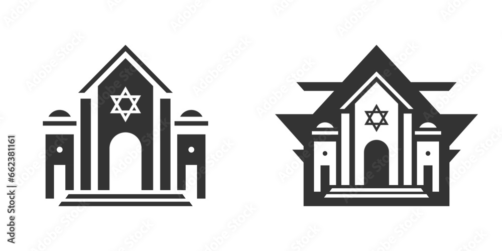 Synagogue icon isolated on a white background Synagogue icon isolated on a white background