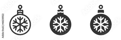 Christmas ornament icon. Christmas tree toy icon. Vector illustration