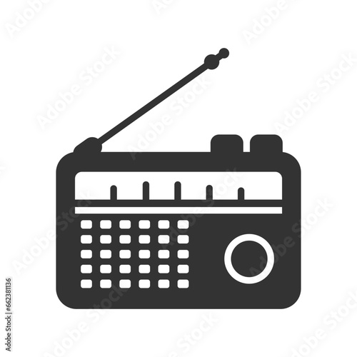 Radio icon isolated on a white background. Vector illustration