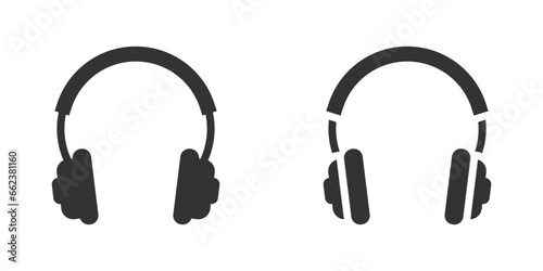 Headphones icon isolated on a white background. Vector illustration