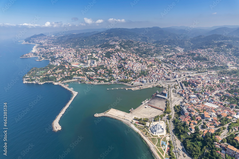 Turkey, black sea coast, aerial view zonguldak province.