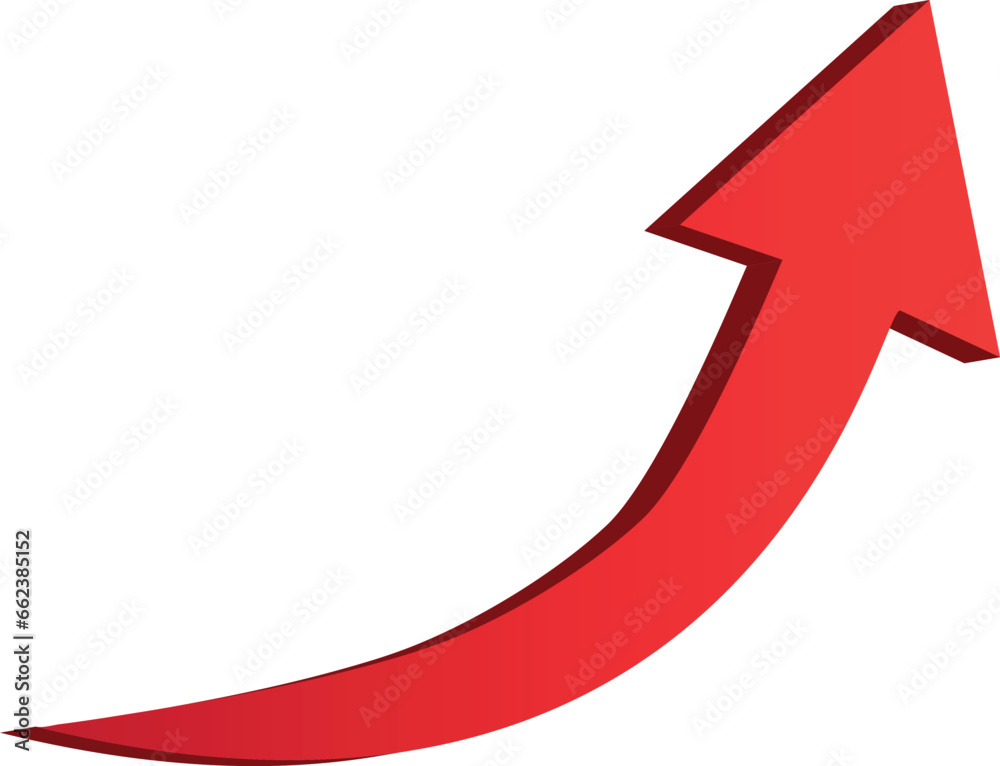3D gradient shiney red arrow symbol. Arrow in shiney 3d arrow icons for app, web digital illustration design. Vector illustration 3D gradient shiney red arrow symbol. Arrow in shiney 3d arrow icons for app, web digital illustration design. Vector illustration