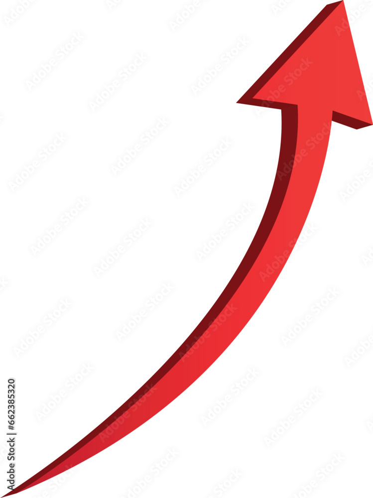 3D gradient shiney red arrow symbol. Arrow in shiney 3d arrow icons for app, web digital illustration design. Vector illustration 3D gradient shiney red arrow symbol. Arrow in shiney 3d arrow icons for app, web digital illustration design. Vector illustration