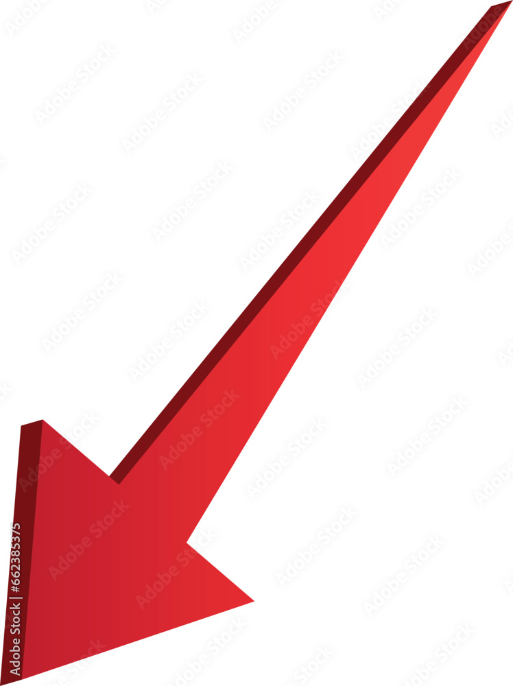 3D gradient shiney red arrow symbol. Arrow in shiney 3d arrow icons for app, web digital illustration design. Vector illustration 3D gradient shiney red arrow symbol. Arrow in shiney 3d arrow icons for app, web digital illustration design. Vector illustration