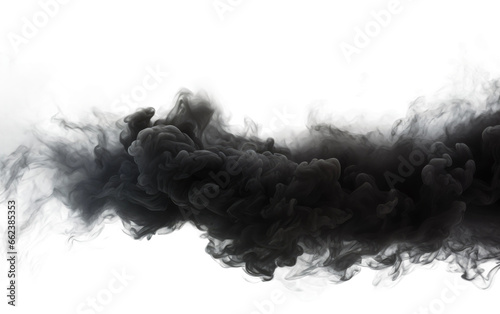 Raining Black Smoke Cloud Epic Weather on a Clear Surface or PNG Transparent Background.