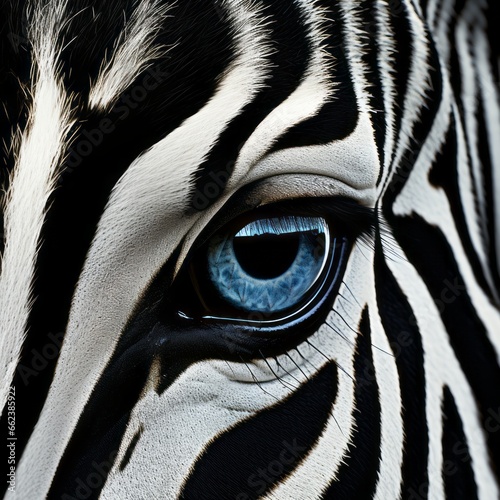 Close up of zebra. Modern concept
