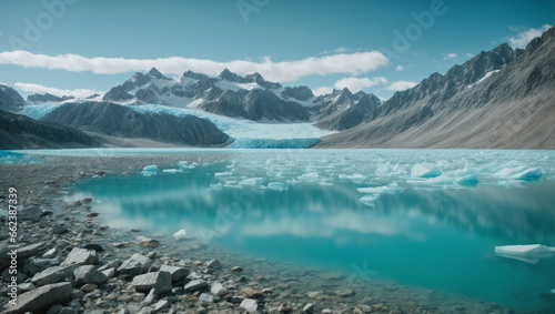 Crystal Blue Glacial Lake