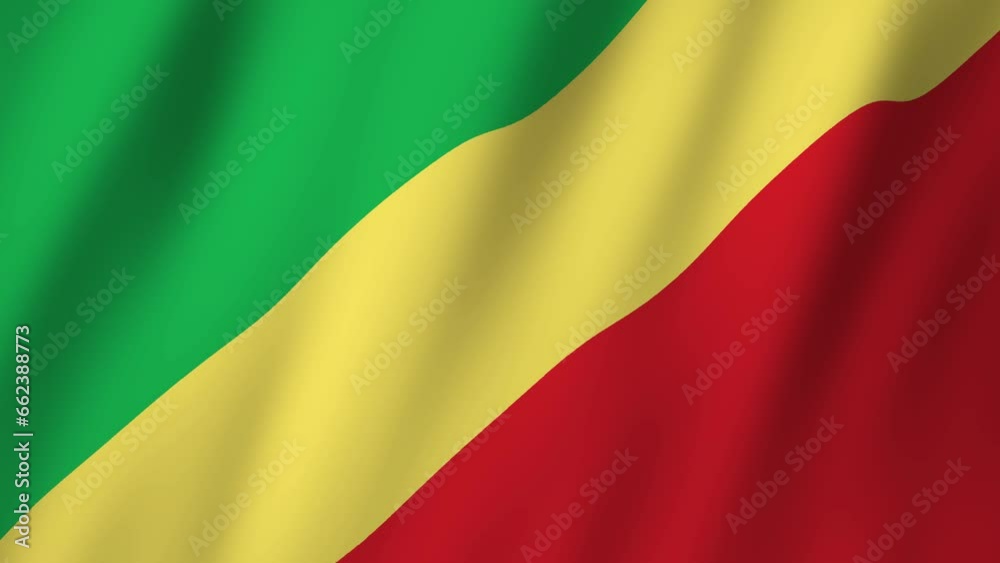 Congo Flag. National 3d Congo flag waving. Flag of Congo footage video waving in wind. Flag of Congo 4K Animation Congo Flag. National 3d Congo flag waving. Flag of Congo footage video waving in wind. Flag of Congo 4K Animation