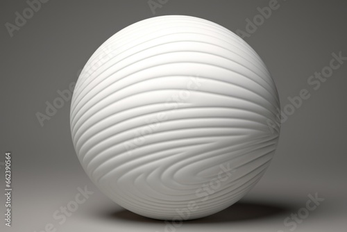 A white ball with a curved design. Can be used for various creative projects and concepts.
