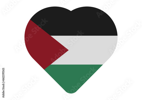 Corazón con la bandera de Palestina. Free Download Corazón con la bandera de Palestina. - GFXLoad