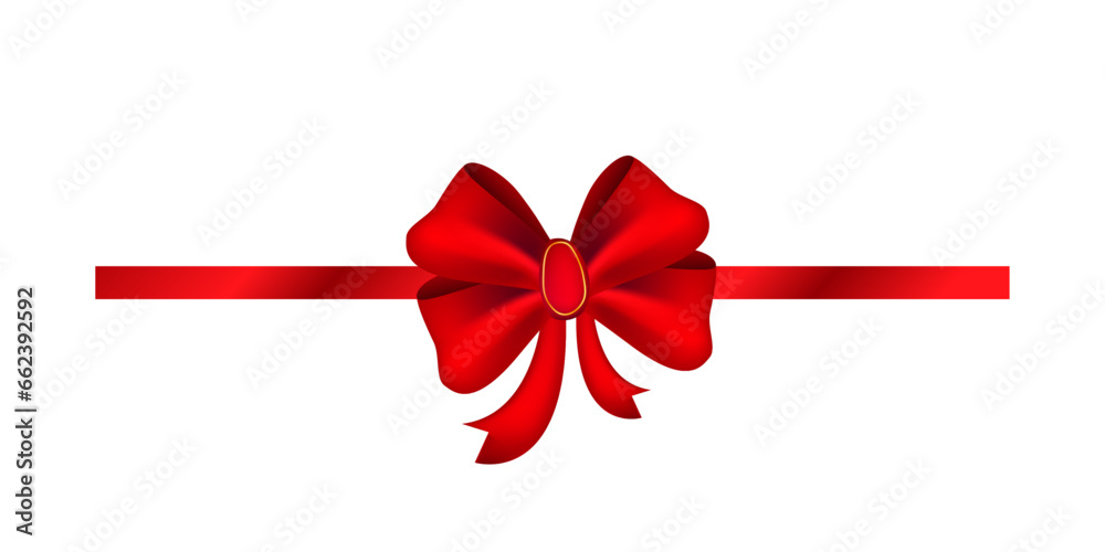 shiny ribbon red bow 