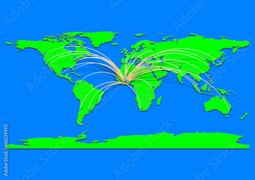 Abengourou, Ivory Coast map - Concept map for Abengourou, Ivory Coast on World map. Suitable for export concepts. File is suitable for digital editing and prints of all sizes. photo