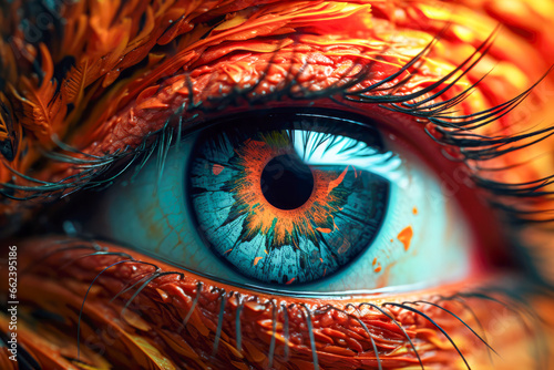 Close-up of beautiful woman's eye with drops. Macro shot © mila103