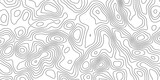 Topographic Map in Contour Line Light topographic topo contour map and Ocean topographic line map with curvy wave isolines vector Natural printing illustrations of maps 