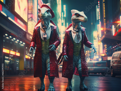 Dinosaurs on the town