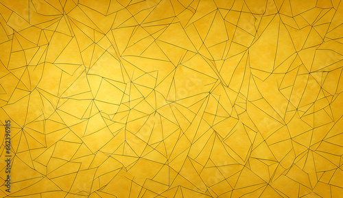 Yellow Modern Bright stylish background  Astractive waves and scuffs  rhombus  fragments  glitter  crystals  texture  Generative AI