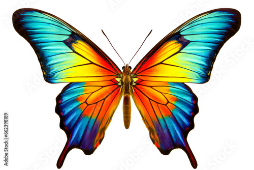 butterfly isolated on white background with clipping path. Colorful butterfly.