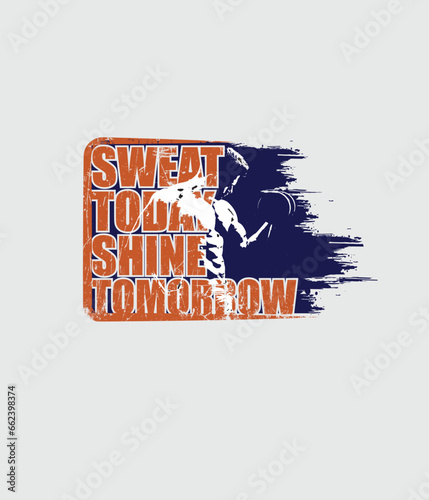 gym t-shirt design vector