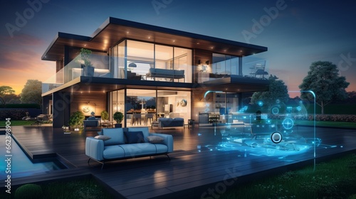 an image of an intelligent home where Automation simplifies daily life, highlighting the elegance of innovation in the world of smart living © Hanzala