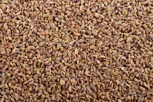 Texture of carom seeds or ajwain, indian spice
