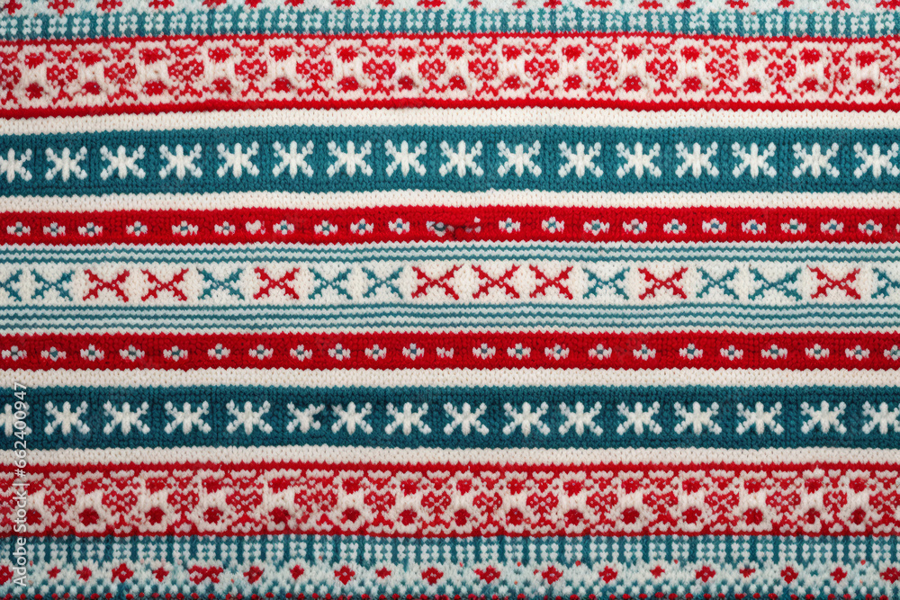 Retro handmade Christmas sweater knit texture. Generative AI