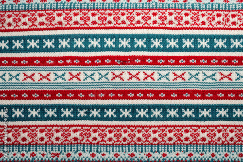 Retro handmade Christmas sweater knit texture. Generative AI