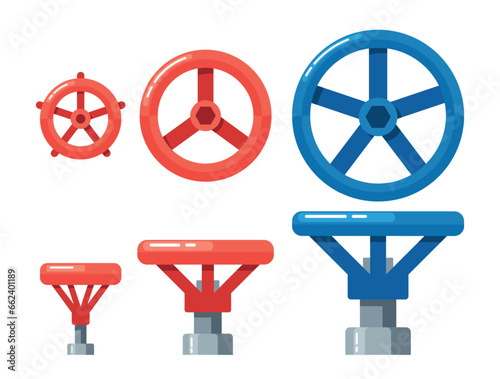 Valves Are Essential Machine Components That Regulate The Flow Of Fluids Or Gases. They Control Pressure, Vector