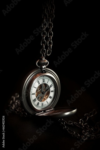vintage pocket watch with swinging chain