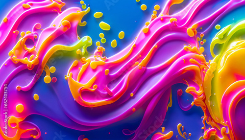 Wave fluid abstract background. Swirl flow liquid lines. Gel texture.