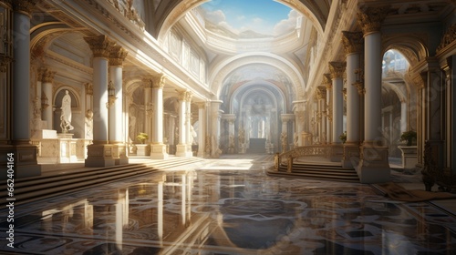 a serene environment where VR simulations recreate historical wonders, exemplifying the limitless potential of Virtual Reality