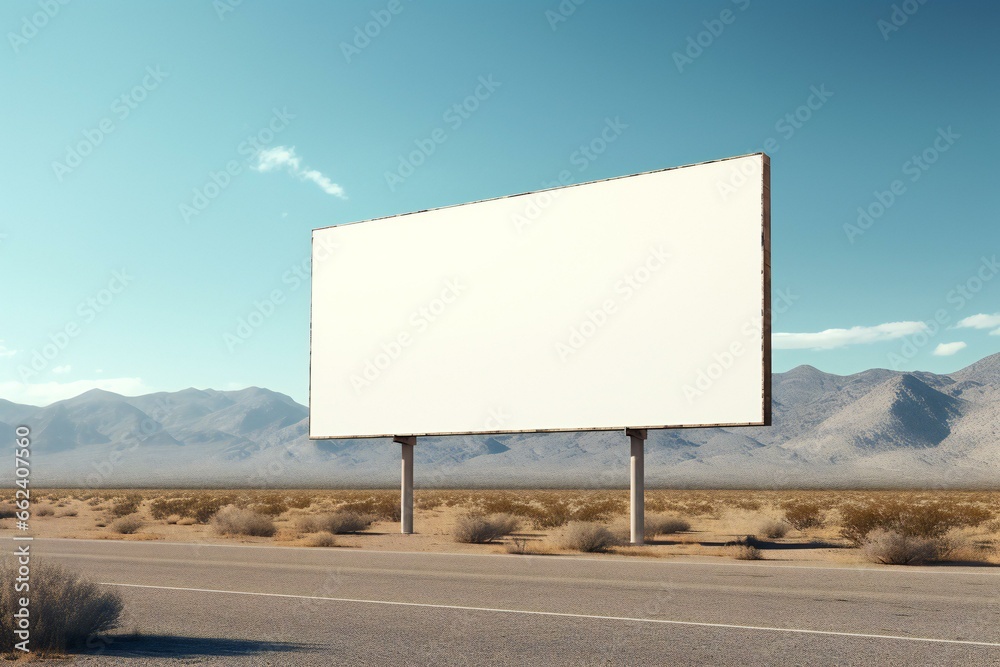 Blank billboard on the road. Empty billboard mockup. Blank billboard on the road. Empty billboard mockup.