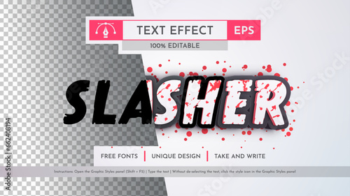 Slasher - Editable Text Effect, Font Style
