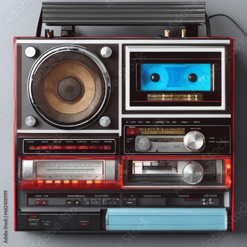 Radio cassette antiguo años 80s